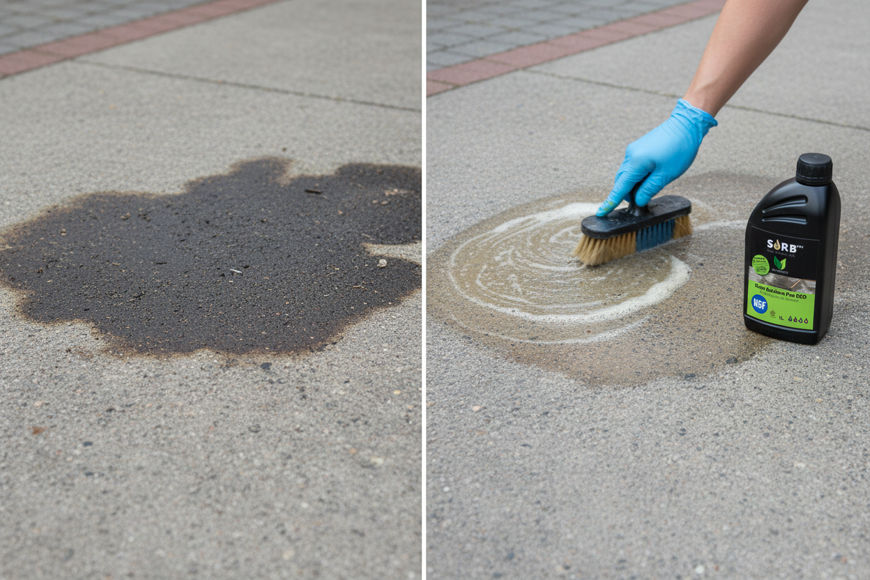 How to Remove Oil Stains from Driveways and Hard Surfaces