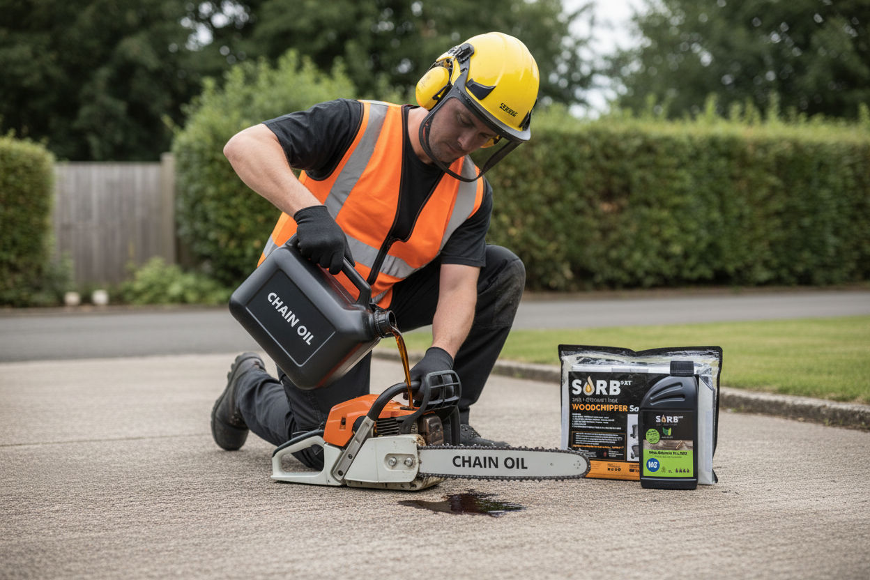How Tree Surgeons Can Prevent Oil Stains on Customer Driveways