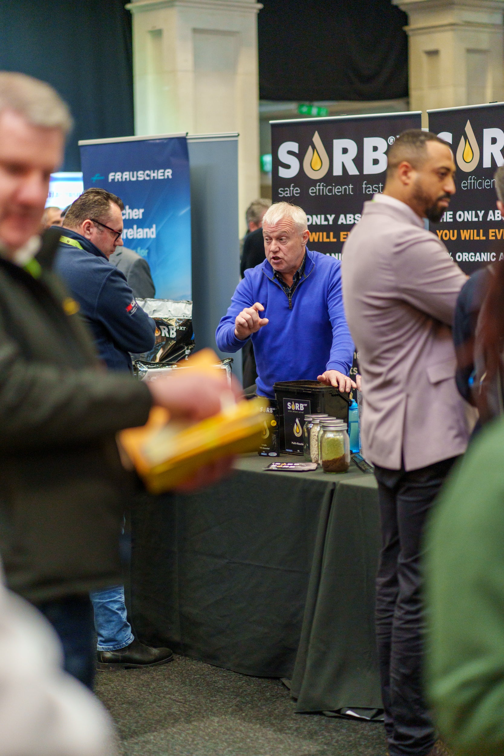SORB trade show in discussion with customers