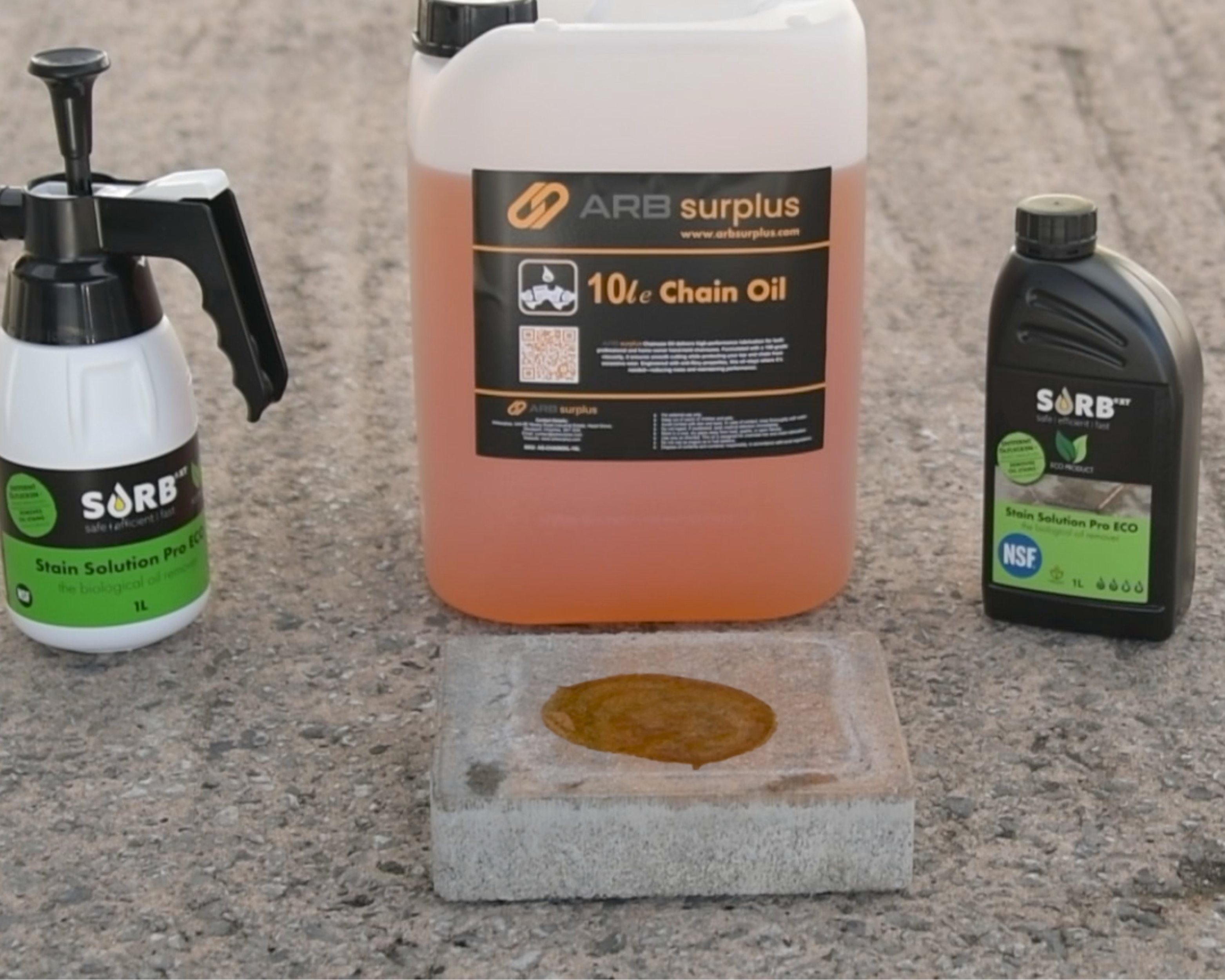 Stain Solution Before Action Picture